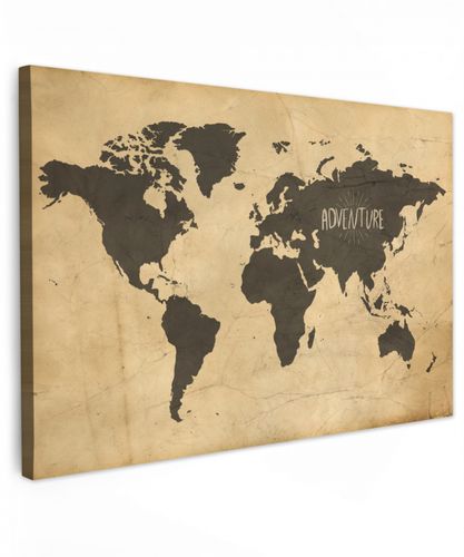 Wereldkaart - Quote - Vintage
