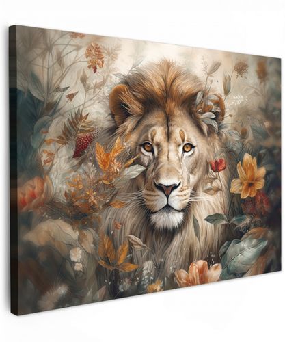 Leeuw - Wilde dieren - Planten - Natuur - Bloemen