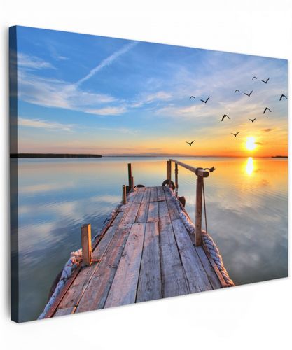Water - Steiger - Vogels - Zonsondergang - Horizon