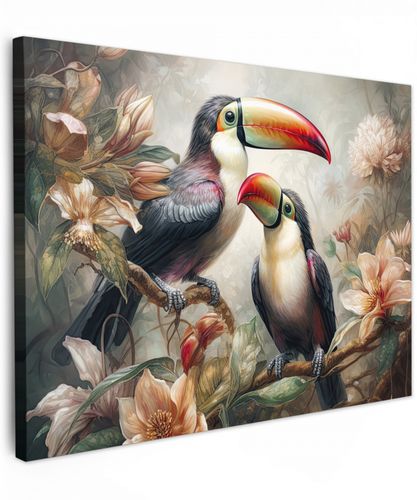 Toekan - Vogels - Bloemen - Jungle