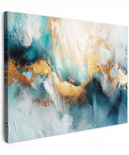 Abstract - Kunst - Gold - Blauw