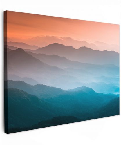 Bergen - Zon - Oranje - Natuur