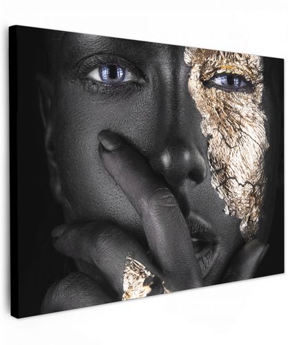 Vrouw - Goud - Zwart - Schmink - Luxe