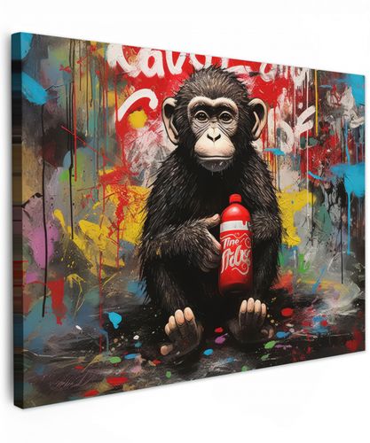 Aap - Graffiti - Dieren - Kunst - Flesje - Kleuren