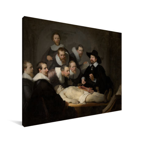 De anatomische les van Dr Nicolaes Tulp - Schilderij van Rembrandt van Rijn Canvas