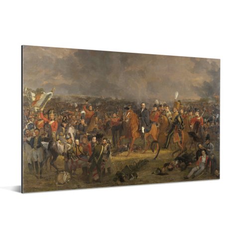 De Slag bij Waterloo - Schilderij van Jan Willem Pieneman Aluminium