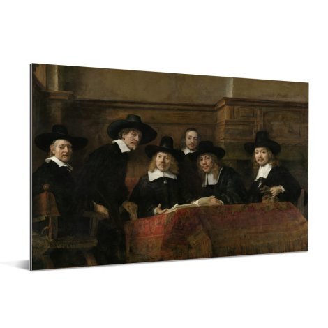 De staalmeesters - Schilderij van Rembrandt van Rijn Aluminium