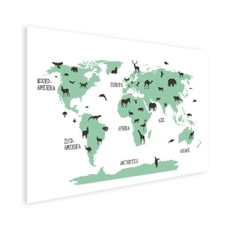 Dieren groen poster