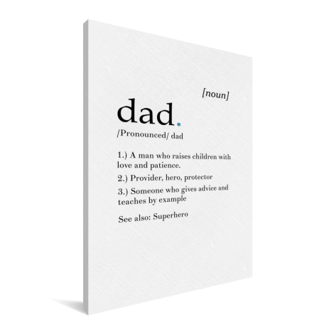 Vaderdag - Definitie Dad Canvas