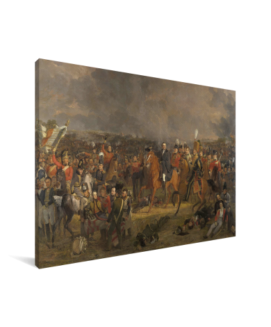 De Slag bij Waterloo - Schilderij van Jan Willem Pieneman Canvas