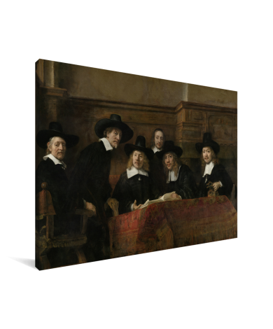 De staalmeesters - Schilderij van Rembrandt van Rijn Canvas