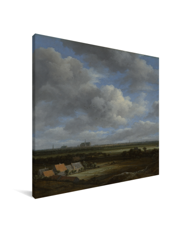 Gezicht op Haarlem uit het noordwesten - Schilderij van Jacob van Ruisdael Canvas