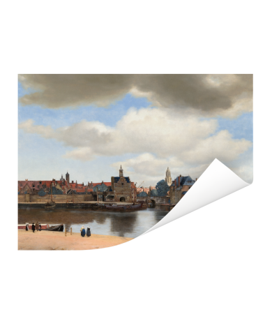 Gezicht op Delft - Schilderij van Johannes Vermeer Poster