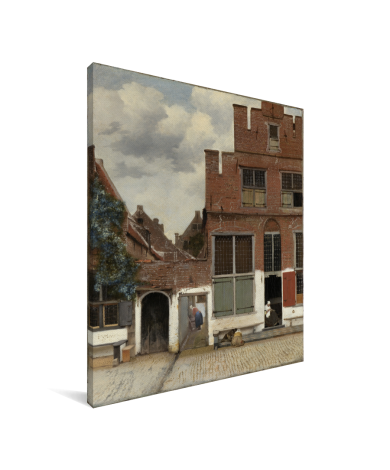 Het straatje - Schilderij van Johannes Vermeer Canvas