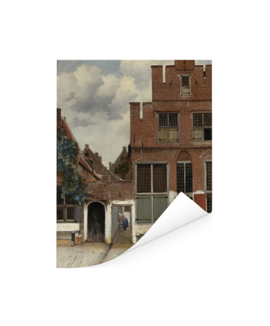 Het straatje - Schilderij van Johannes Vermeer Poster