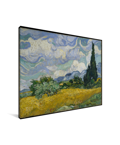 Korenveld met cipressen - Schilderij van Vincent van Gogh Canvas
