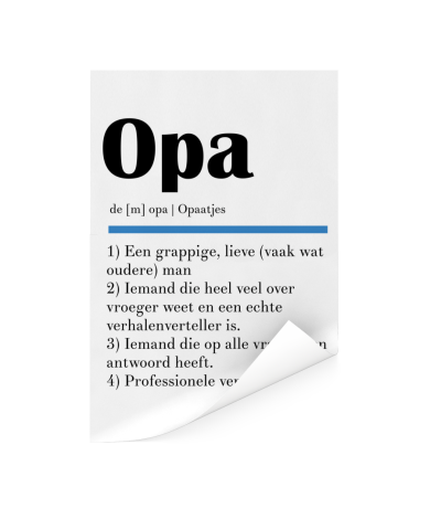 Vaderdag - Definitie Opa Poster