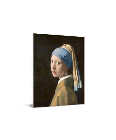 Meisje met de Parel - Schilderij van Johannes Vermeer Aluminium 
