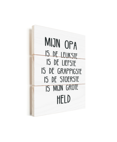 Vaderdag - vaderdaggeschenk met lieve tekst - Mijn opa Vurenhout