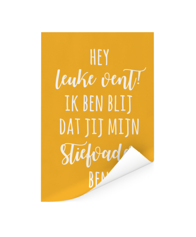 Vaderdag - Hey leuke vent! Ik ben blij dat jij mijn stiefvader bent Poster