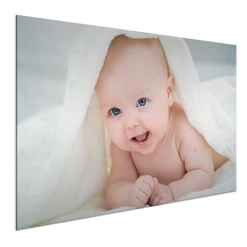 babyfoto op aluminium