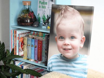 babyfoto op canvas