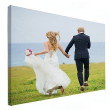 huwelijksfoto op canvas