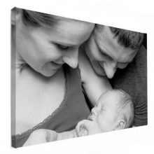 gezin met baby op canvas