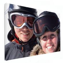 stel op wintersport op canvas