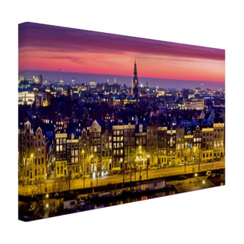 Stedenfoto op canvas