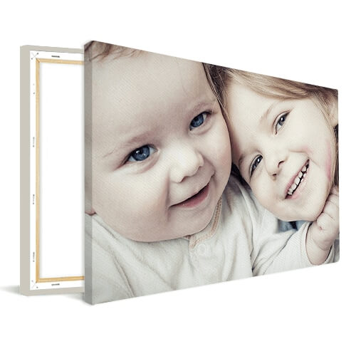 Foto op canvas met babyfoto