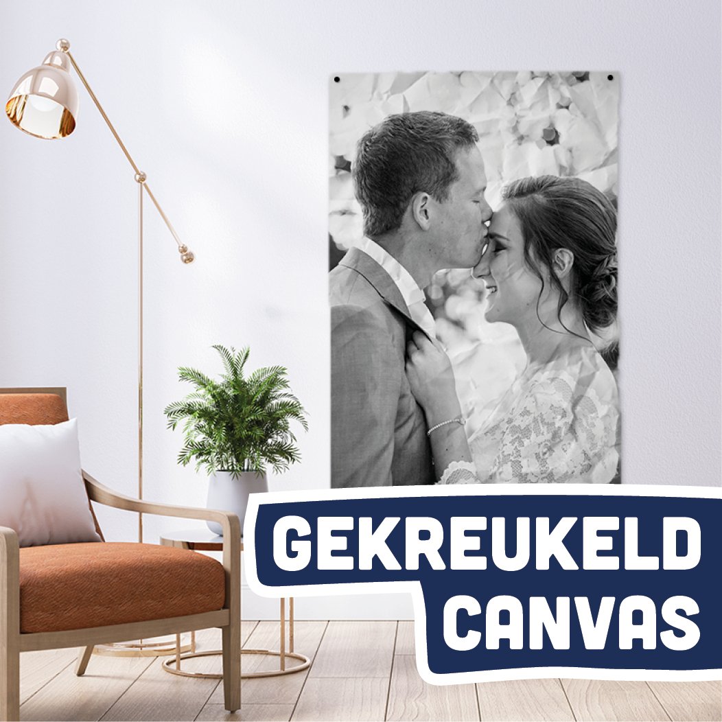 Gekreukeld canvas