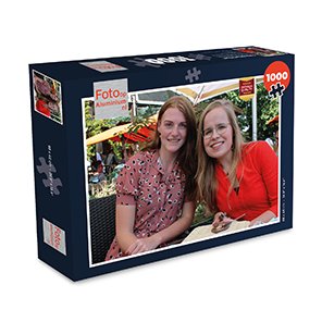 Foto op puzzel met doos prijzen