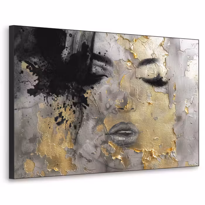 Art Frame - Vrouw - Kunst - Goud - Zwart