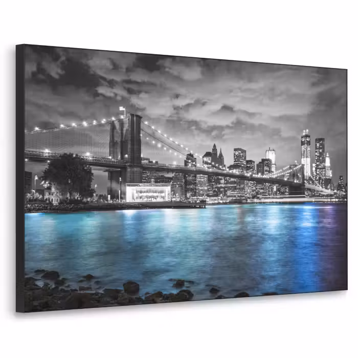 Art Frame - New York - Skyline - Stad - Blauw
