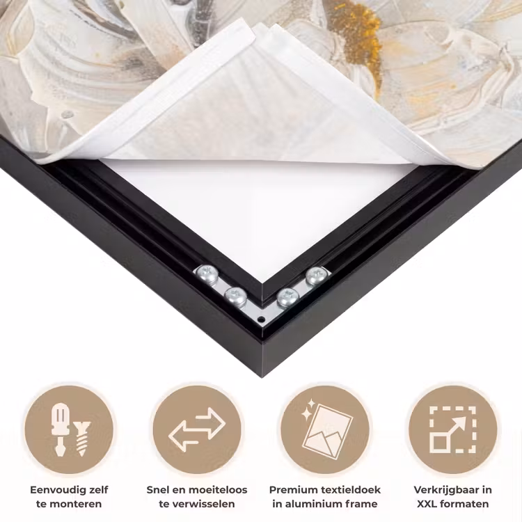 Art Frame - Boeddha - Bloem - Lotus - Wit - Goud - Zen — 2