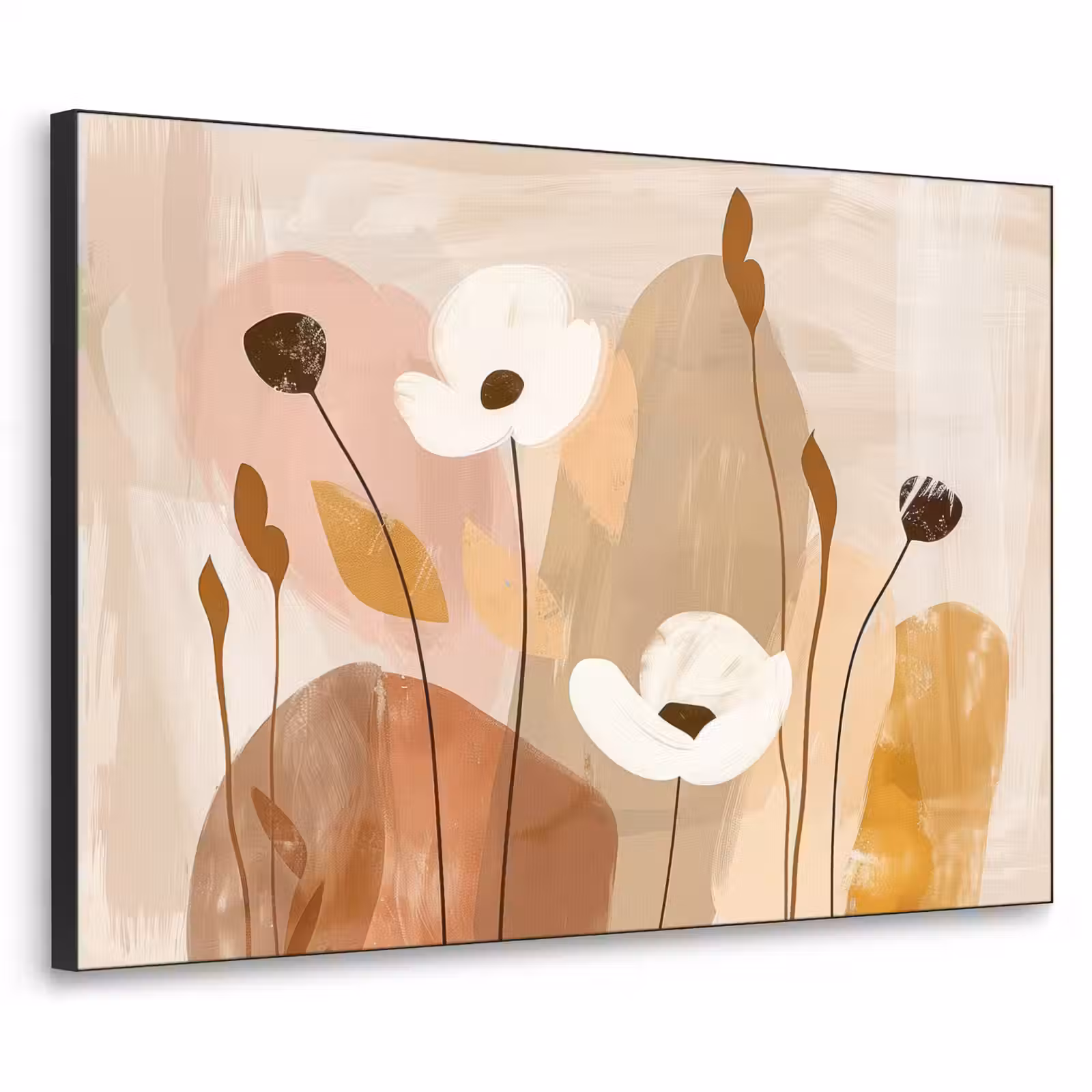 Art Frame - Bloemen - Abstract - Beige - Line art — 1