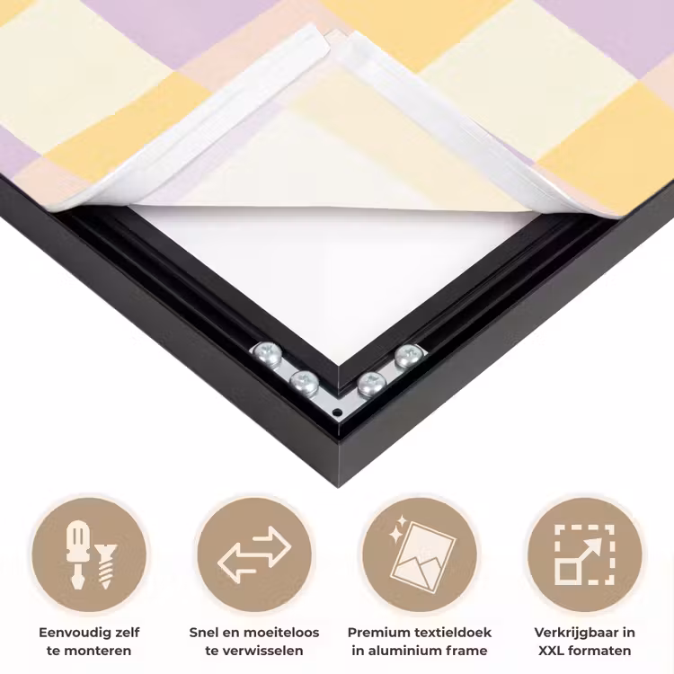 Art Frame - Blokjes - Lila - Geel — 2