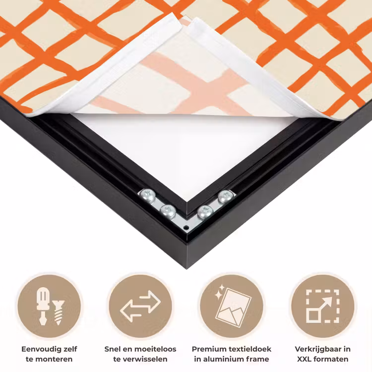 Art Frame - Patroon - Lijnen - Oranje — 2
