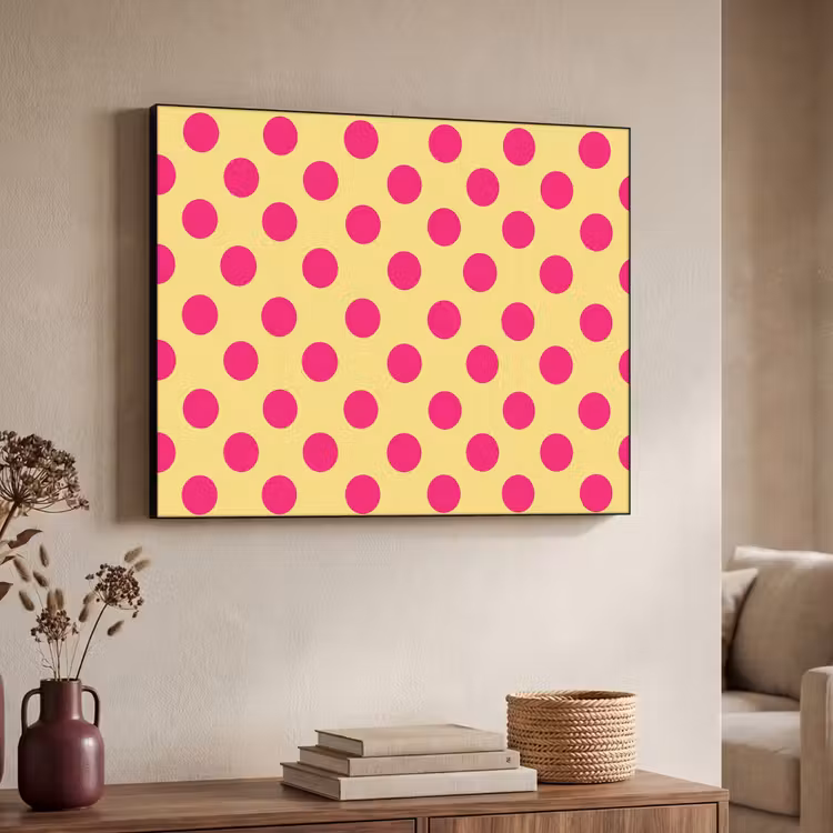 Art Frame - Roze - Stippen - Geel — 7
