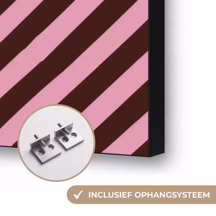 Art Frame - Strepen - Roze - Bruin — 4