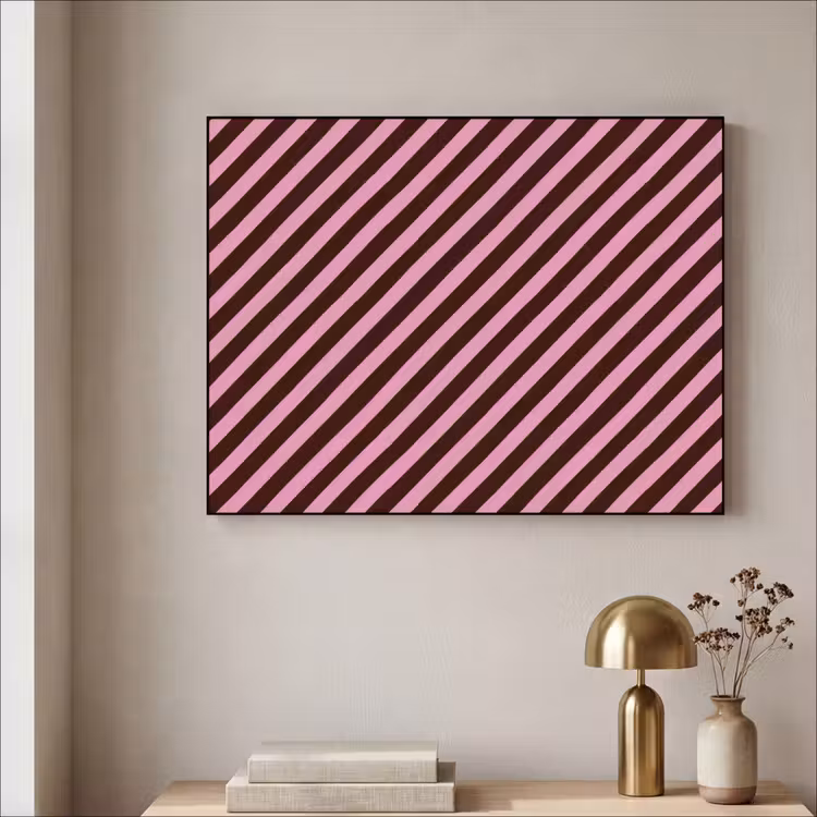 Art Frame - Strepen - Roze - Bruin — 5