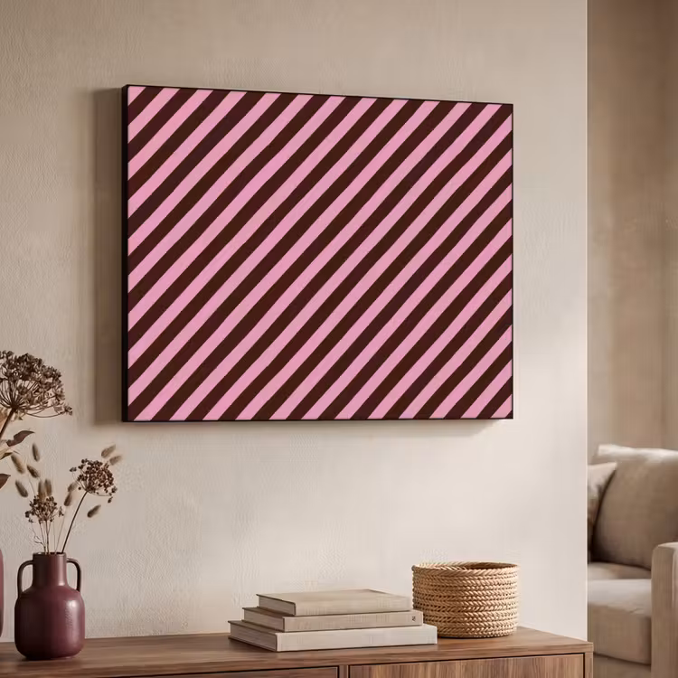 Art Frame - Strepen - Roze - Bruin — 7