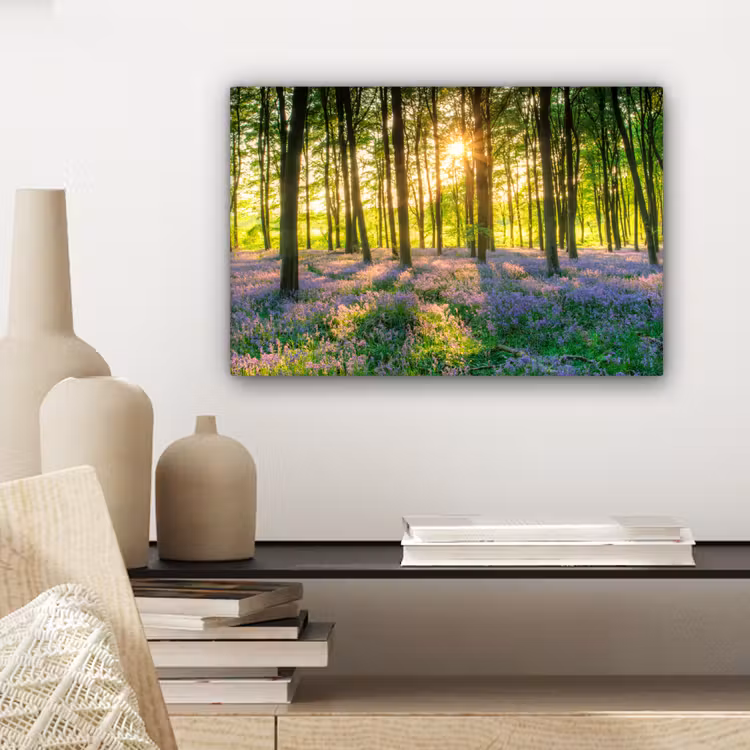 Canvas schilderij - Lente - Bos - Zon — 3