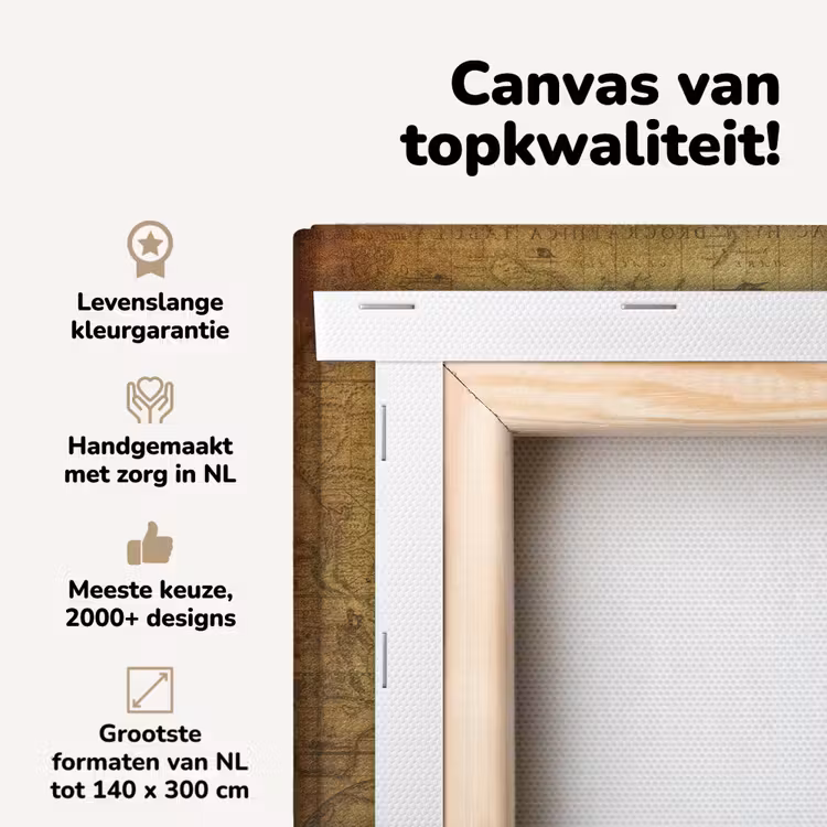 Canvas schilderij - Wereldkaart - Vintage - Geschiedenis - Kinderen - Jongens - Meisjes — 4