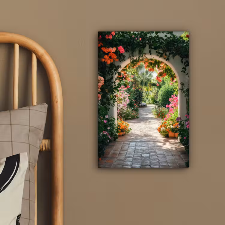 Canvas schilderij - Doorkijk - Bloemen - Natuur - Bloementuin — 2
