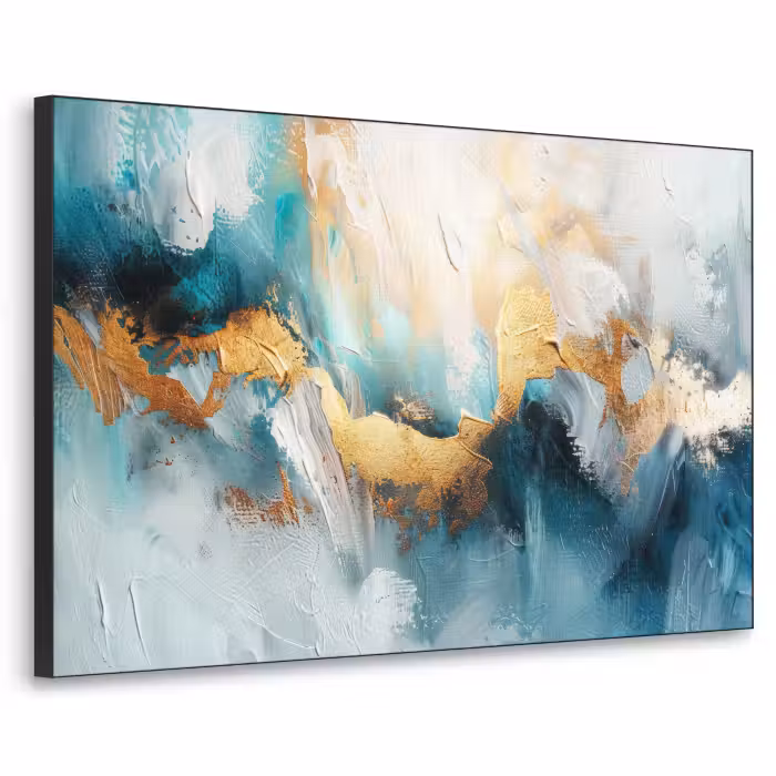 Art Frame - Abstract - Kunst - Gold - Blauw