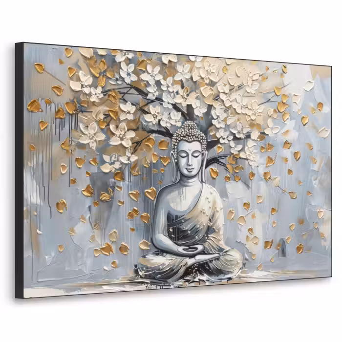 Art Frame - Boeddha - Bloemen - Boom - Goud - Modern